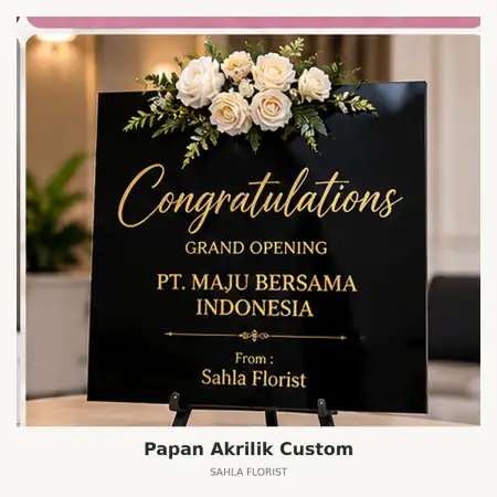 Papan Bunga Akrilik Gunung Anyar